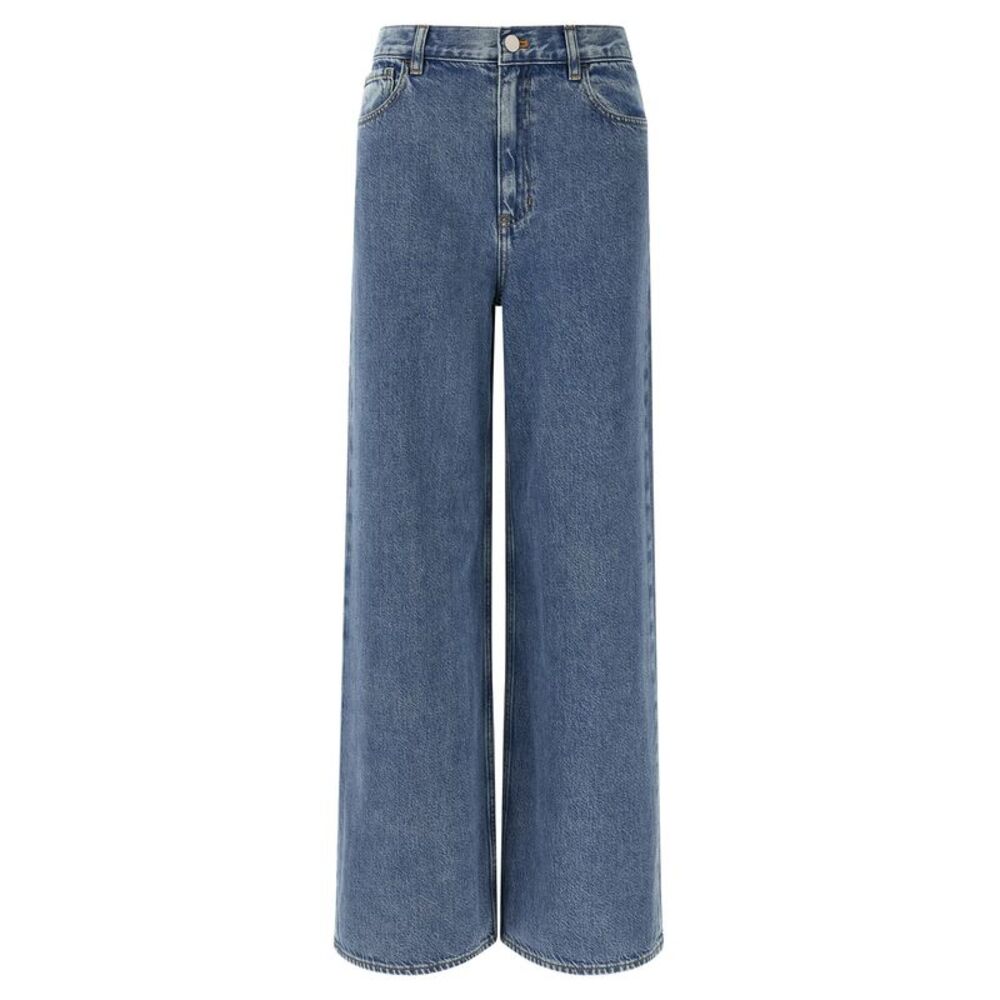 Theory Blue Cotton High-Waisted Women's Jean